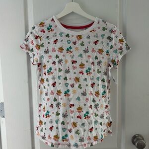 NWT Disney Parks Fantasyland Holiday T Shirt XS TWAS THE NIGHT BEFORE COLLECTION